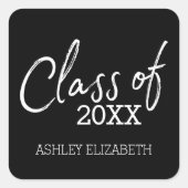 卒業の当事者の等級 スクエアシール (正面)