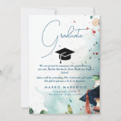 卒業の息子Iカラフル発表 案内状 (正面)