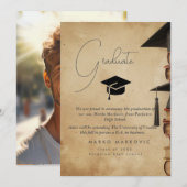 卒業の息子I素朴発表 案内状 (正面/裏面)