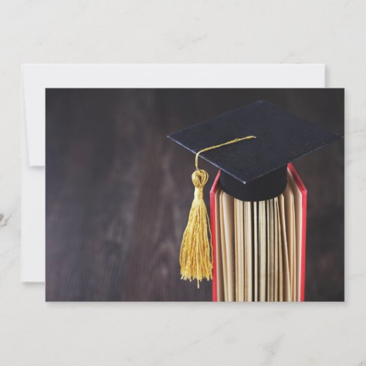 卒業の招待の帽子そしてふさ 招待状 (正面)