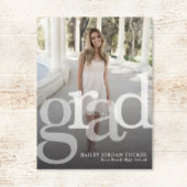 卒業の招待状のシンプルな卒業生の上敷のクラス 案内ポストカード