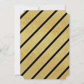 卒業の招待状の劇場の専攻学生金ゴールドおよび黒 招待状 (裏面)