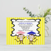 卒業の招待状をまねている双生児 招待状 (スタンド正面)