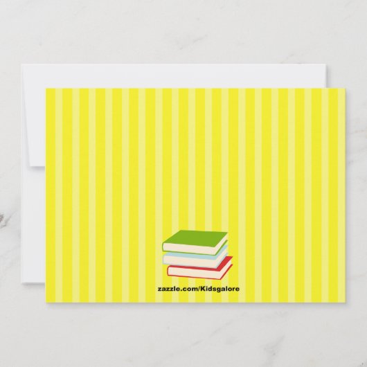 卒業の招待状をまねている双生児 招待状 (裏面)