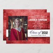 卒業の招待状カード 招待状 (正面/裏面)