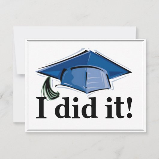 卒業の招待状私はそれをしました! 4.2x5.5 招待状 (正面)