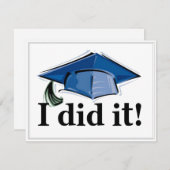 卒業の招待状私はそれをしました! 4.2x5.5 招待状 (正面/裏面)