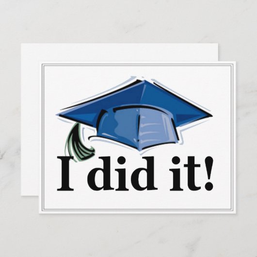 卒業の招待状私はそれをしました! 4.2x5.5 招待状 (正面/裏面)