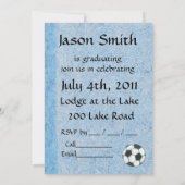 卒業の招待状-サッカーのテーマ 招待状 (裏面)