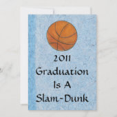 卒業の招待状-バスケットボールのテーマ 招待状 (正面)