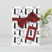 卒業の招待状-女性の大学院のパーティー 招待状 (スタンド正面)