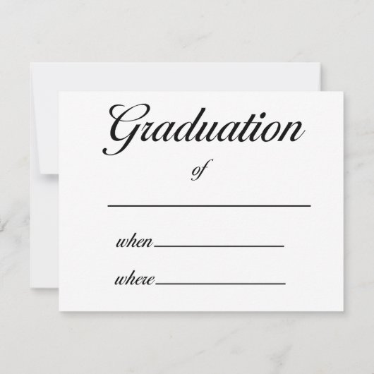 卒業の招待状 招待状 (裏面)