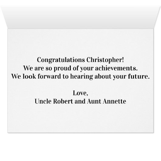 卒業の新しい仕事を結婚するお祝い (内部横(下))