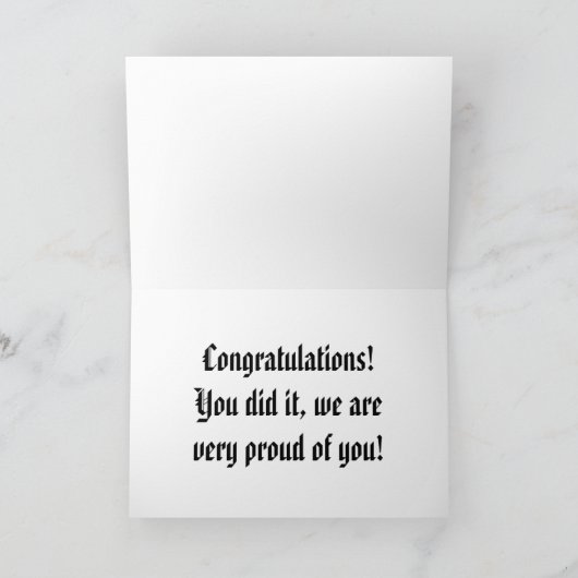 卒業の日だ! カード (内部)