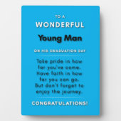 卒業の日に素晴らしい若者に2 フォトプラーク (正面)