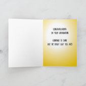 卒業の日を輝かせおめでとうキャップ&サン カード (内部)