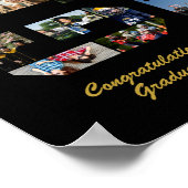 卒業の日グラッドクラスシニアDIYフォトコラージュ ポスター (角)