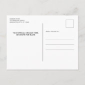 卒業の日付を保存モダン大学院3写真 インビテーションポストカード (裏面)