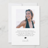 卒業の時卒業発表 案内状 (裏面)