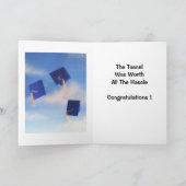 卒業の牛よ誇りを持ったり カード (内部)