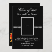 卒業の発表か招待状 招待状 (正面/裏面)