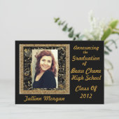 卒業の発表のパーティー 招待状 (スタンド正面)