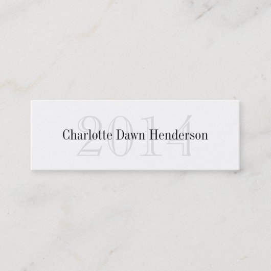 卒業の発表の名刺のクラス年 コーリングカード (正面)