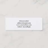 卒業の発表の名刺のボーダークラスの コーリングカード (裏面)