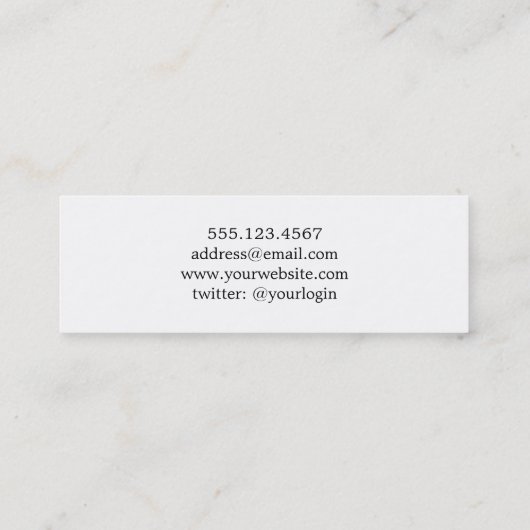 卒業の発表の名刺のボーダークラスの コーリングカード (裏面)