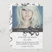 卒業の発表の野生の渦巻のクラス 案内状 (正面/裏面)