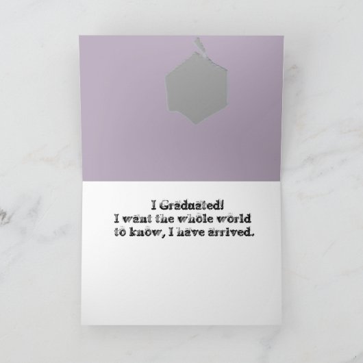 卒業の発表 招待状 (内部)