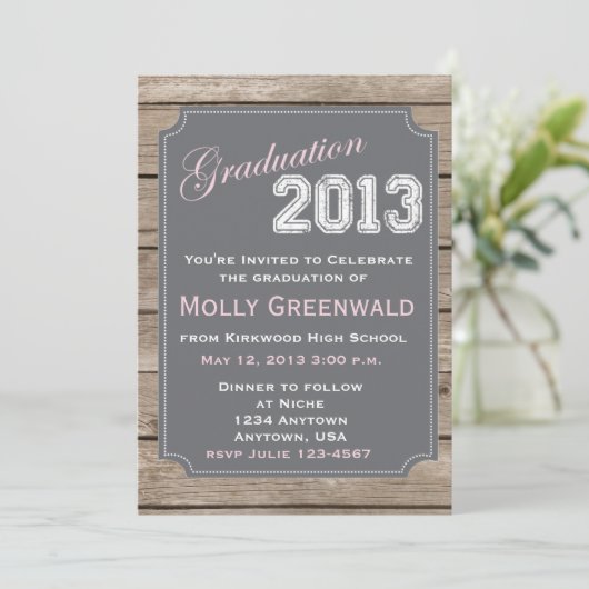 卒業の発表 招待状 (スタンド正面)