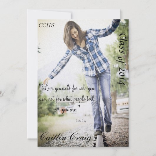 卒業の発表 招待状 (正面)