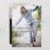 卒業の発表 招待状 (正面/裏面)