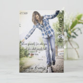 卒業の発表 招待状 (スタンド正面)