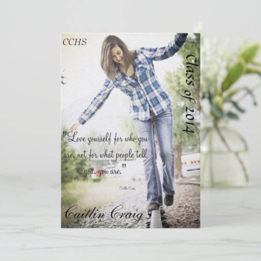 卒業の発表 招待状 (スタンド正面)