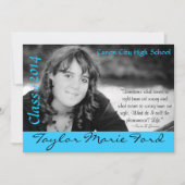 卒業の発表 招待状 (正面)