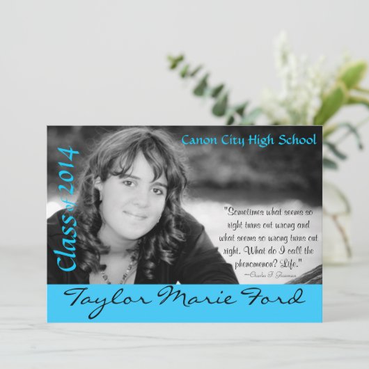 卒業の発表 招待状 (スタンド正面)