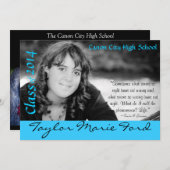 卒業の発表 招待状 (正面/裏面)