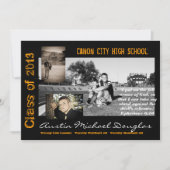 卒業の発表 招待状 (正面)