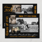 卒業の発表 招待状 (正面/裏面)