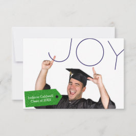 卒業の知らせ - Joy Photo 3x5 案内状