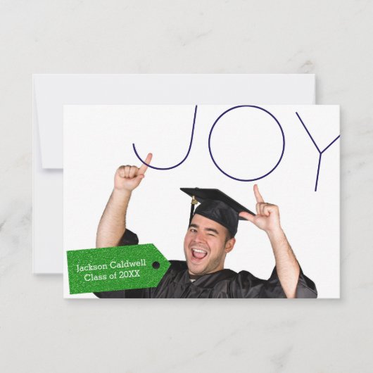 卒業の知らせ - Joy Photo 3x5 案内状 (正面)