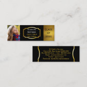 卒業の紋章のクラスの写真はイントロカードを挿入します コーリングカード (正面/裏面)