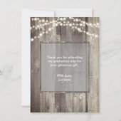 卒業の素朴なひもは写真をつけます サンキューカード (裏面)