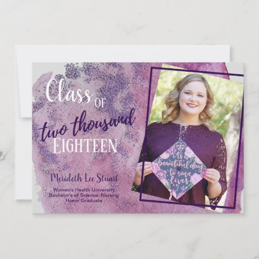 卒業の紫外線2の写真の発表 案内状 (正面)