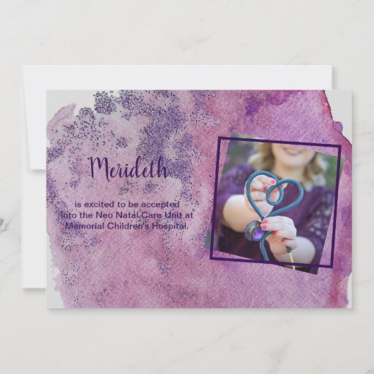 卒業の紫外線2の写真の発表 案内状 (裏面)