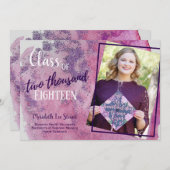 卒業の紫外線2の写真の発表 案内状 (正面/裏面)