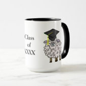 卒業の羊皮のマグは年をカスタマイズ! マグカップ (正面右)