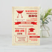 卒業の裏庭BBQの招待状 招待状 (スタンド正面)